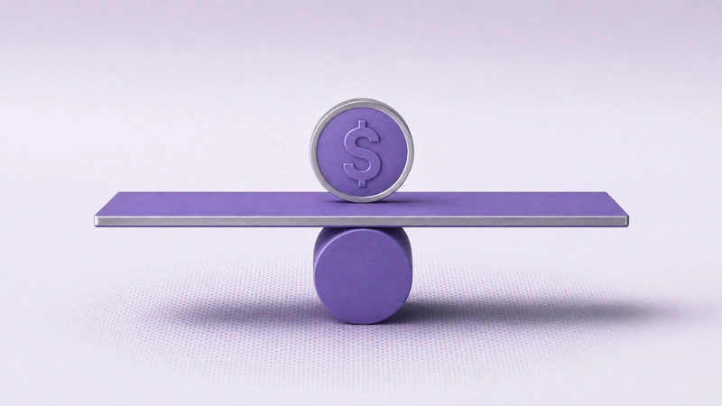 A dollar-marked coin balanced at the centre of a perfectly level plank