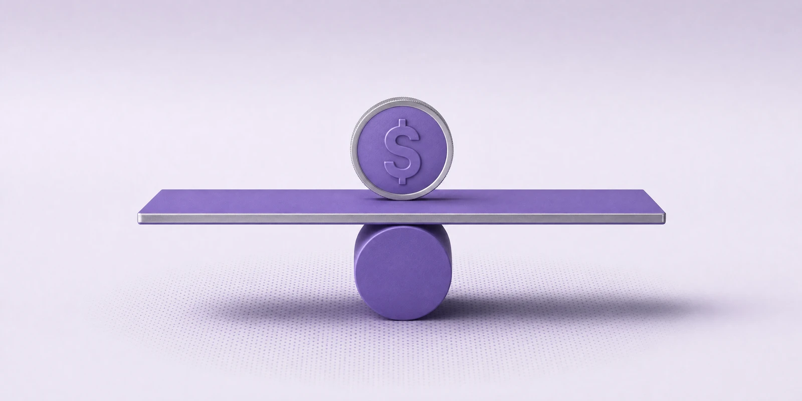 A dollar-marked coin balanced at the centre of a perfectly level plank
